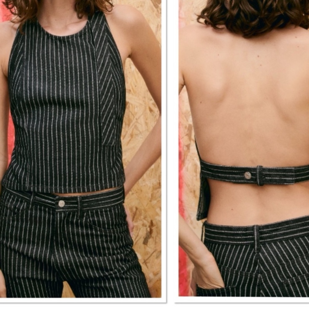Zara open back top